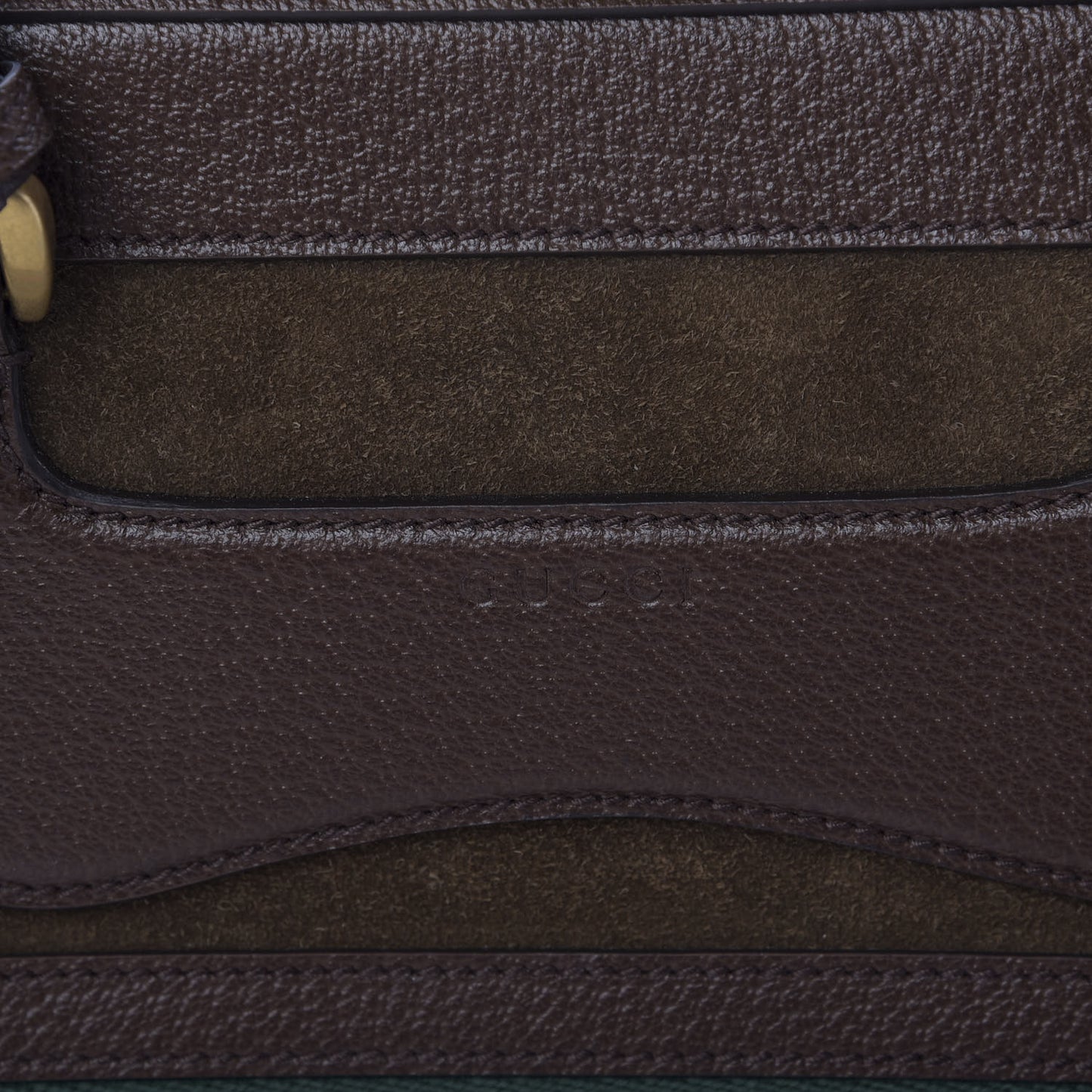 Suede Rainbow Strap Briefcase Brown