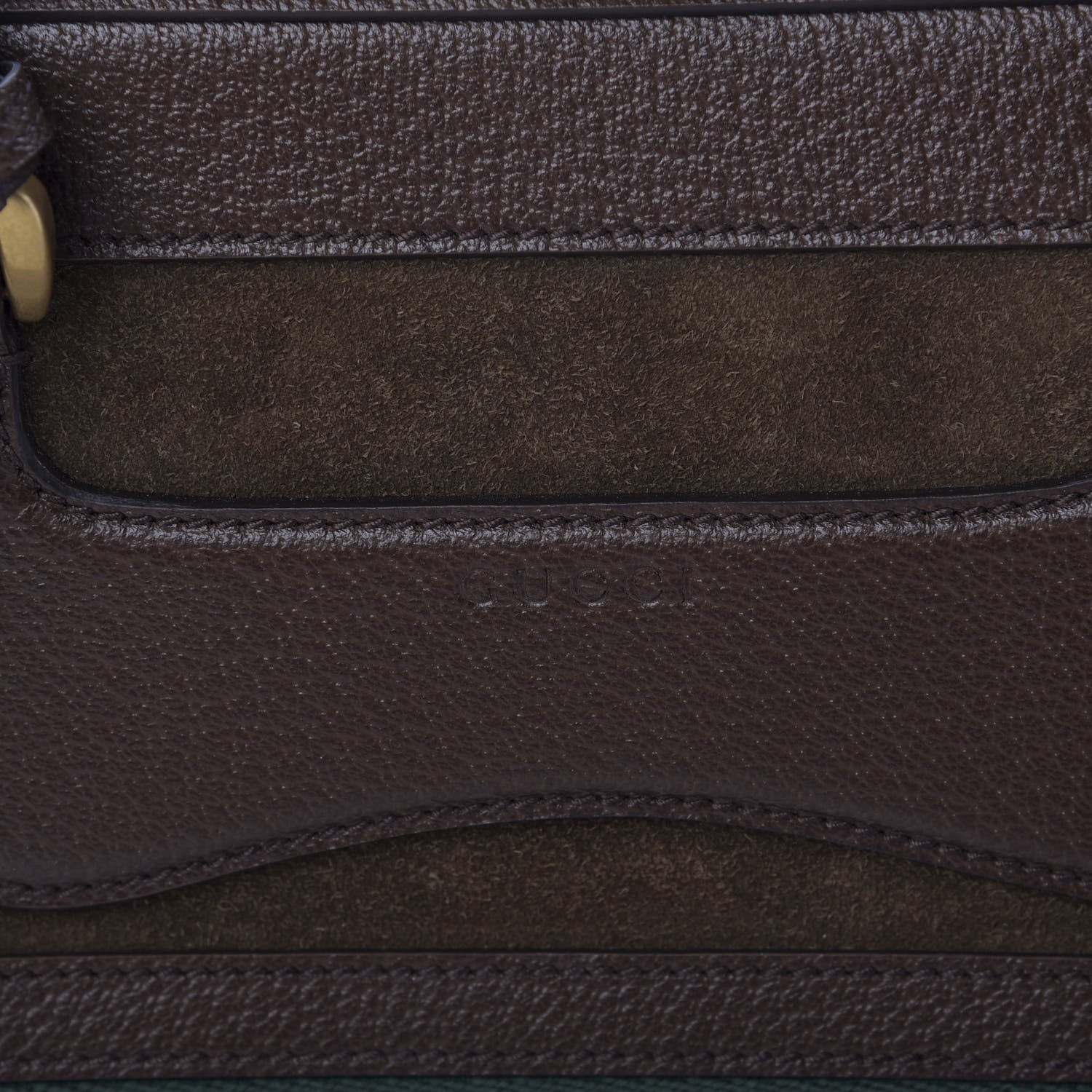 Gucci Suede Rainbow Strap Briefcase Brown 7 of 10
