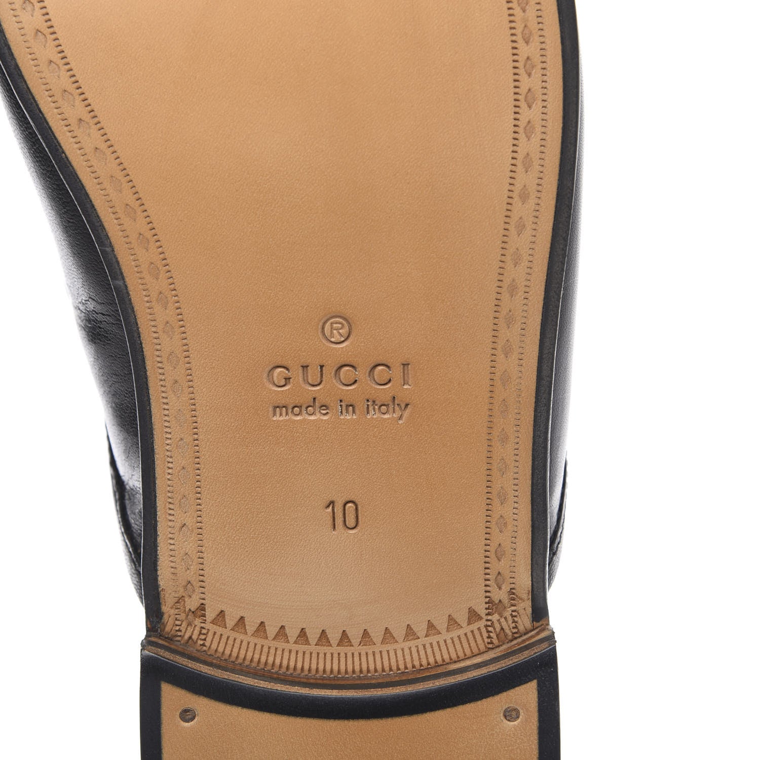 Gucci Goatskin Mens Horsebit Slippers 10 Black 7 of 9