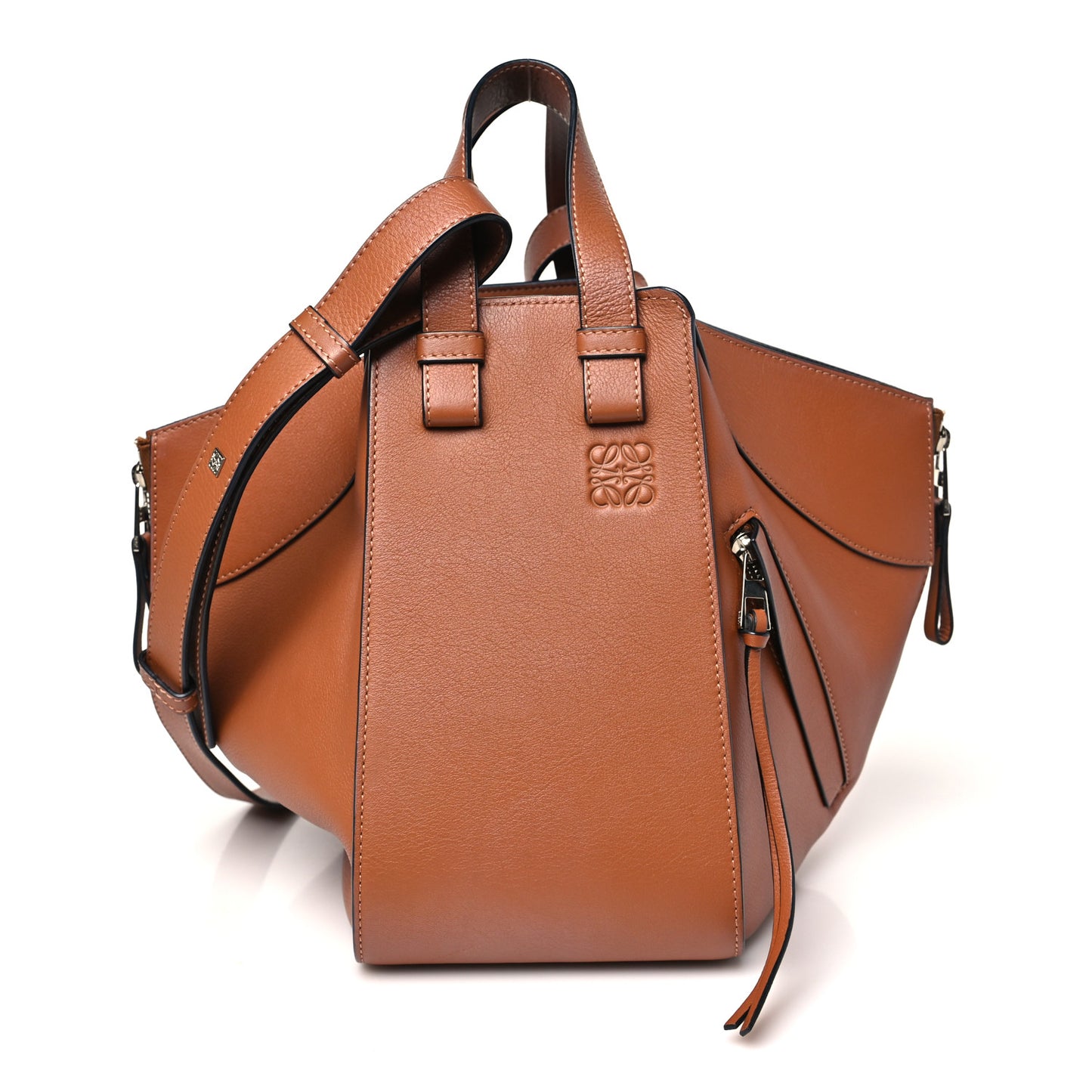 Calfskin Small Hammock Shoulder Bag Tan