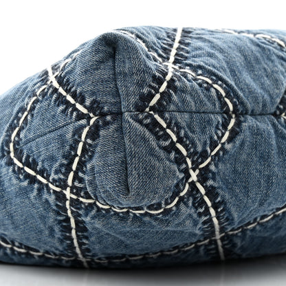 Chanel Denim Quilted Stitched Small Chanel 22 Blue 10 of 11