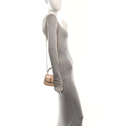 Gucci Calfskin Super Mini Bamboo 1947 Top Handle Chain Bag Light Beige 2 of 10