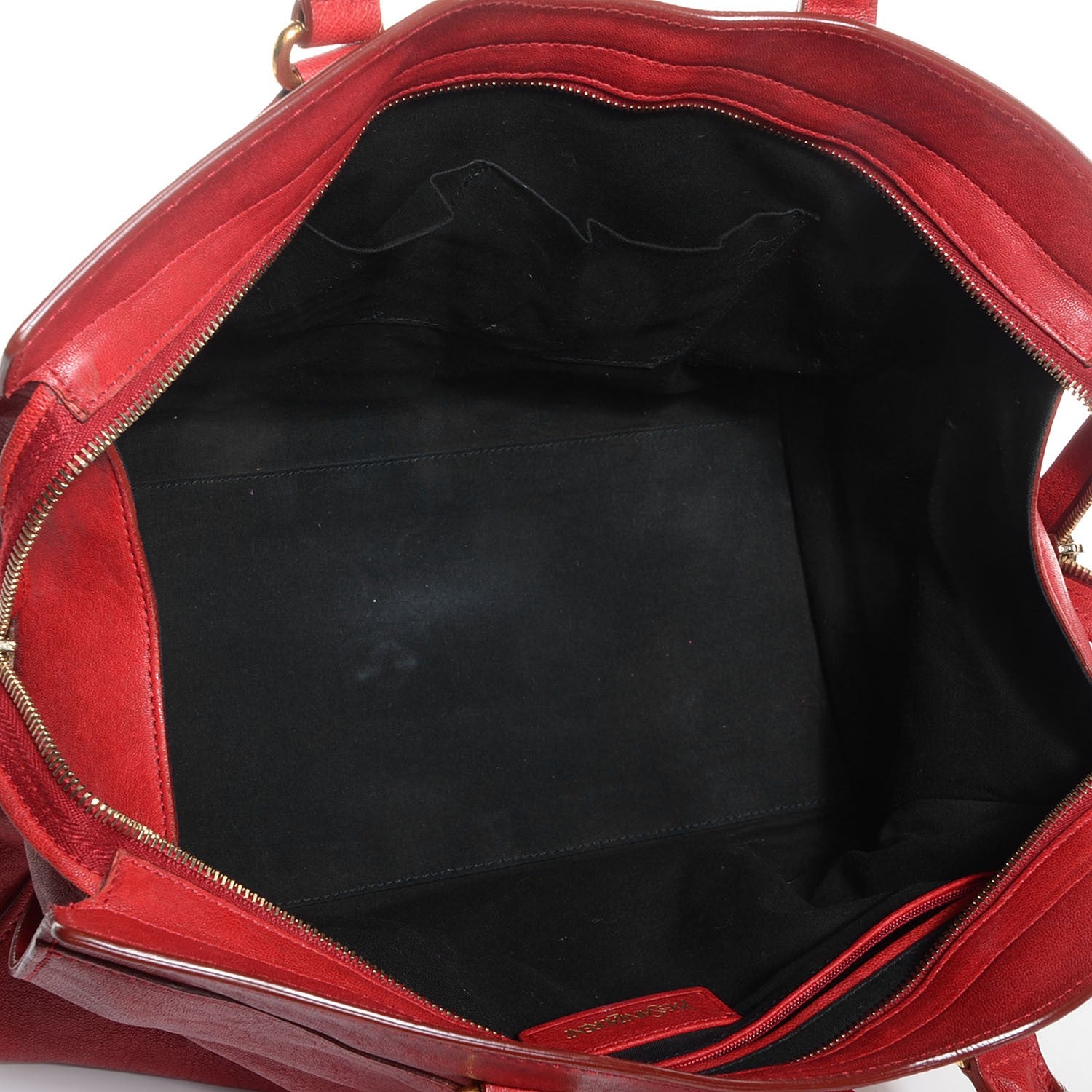 Saint Laurent Sheepskin Medium Cabas ChYc Bag Red 5 of 8
