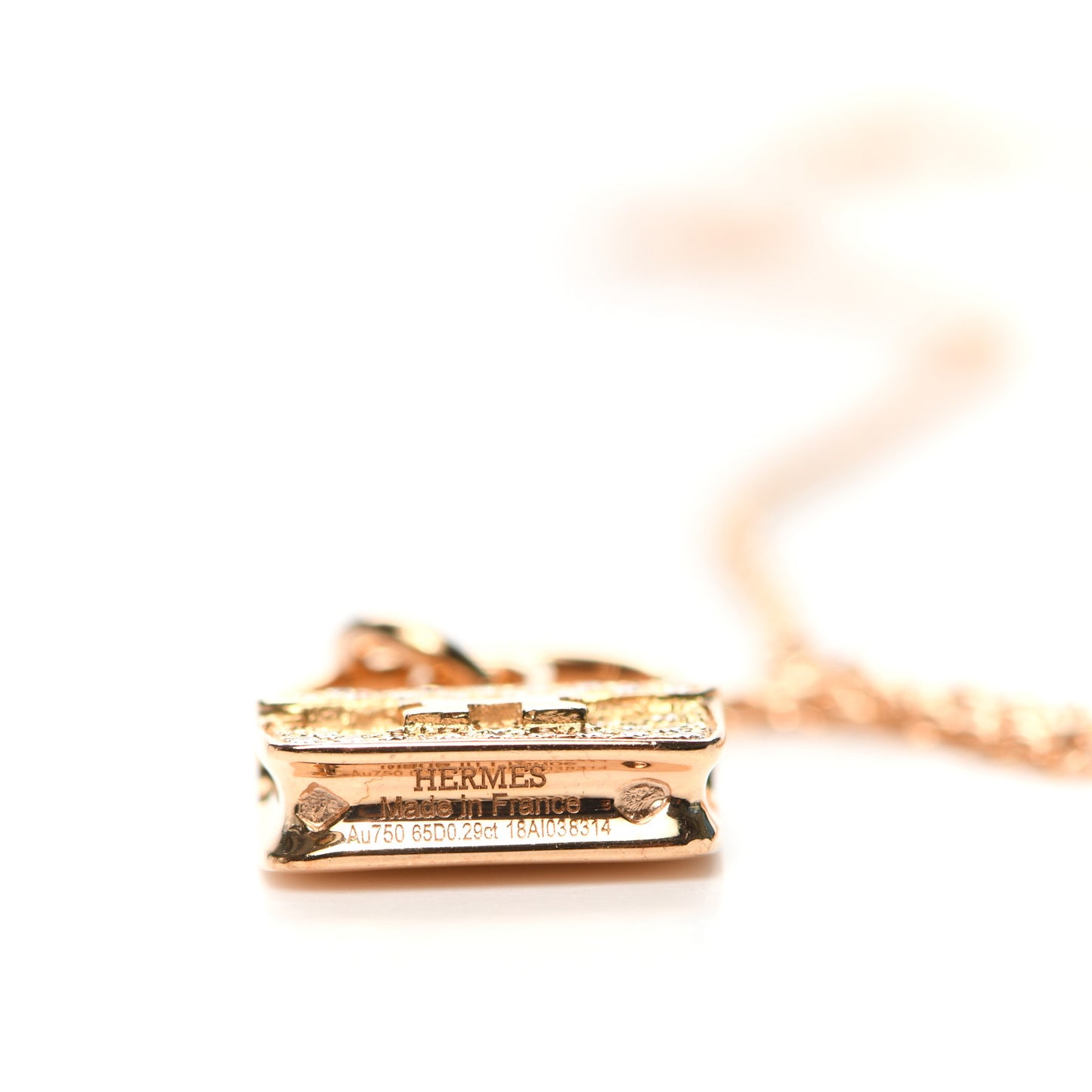 18K Rose Gold Diamond Constance Amulette Pendant Necklace