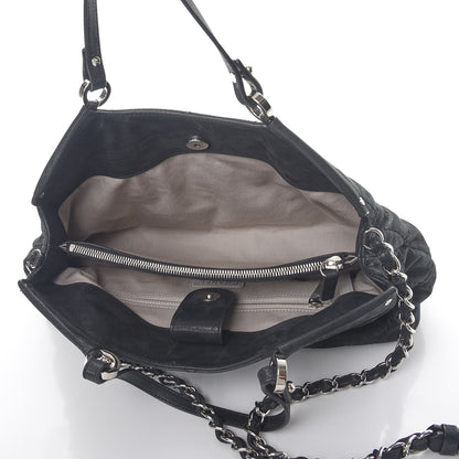 Chanel Iridescent Calfskin Quilted Small Sea Hit Tote Black 5 of 8
