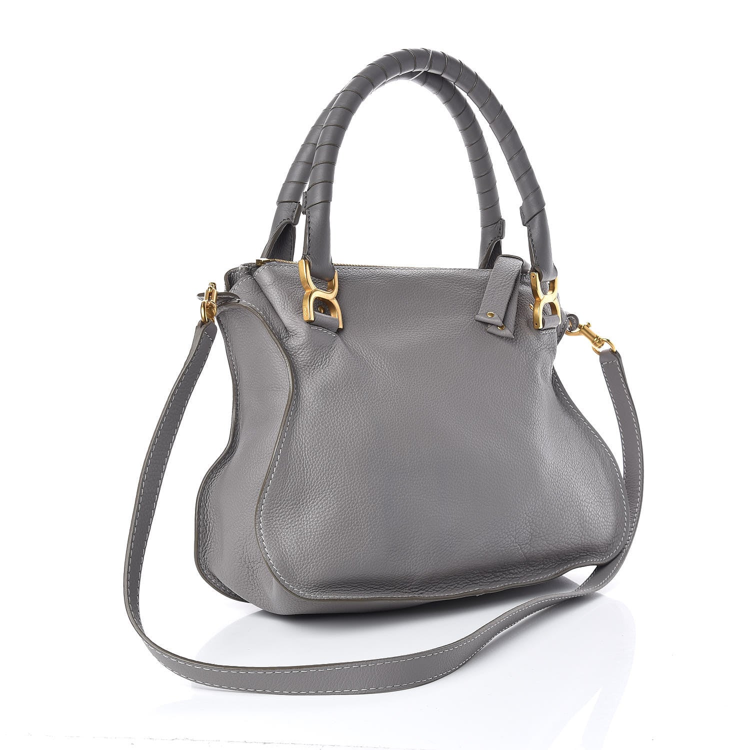 Chloe Calfskin Medium Marcie Satchel Cashmere Grey 3 of 9