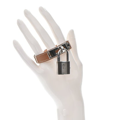 Hermes Stainless Steel Courchevel 20mm Kelly Cadena Quartz Watch Gold 2 of 8
