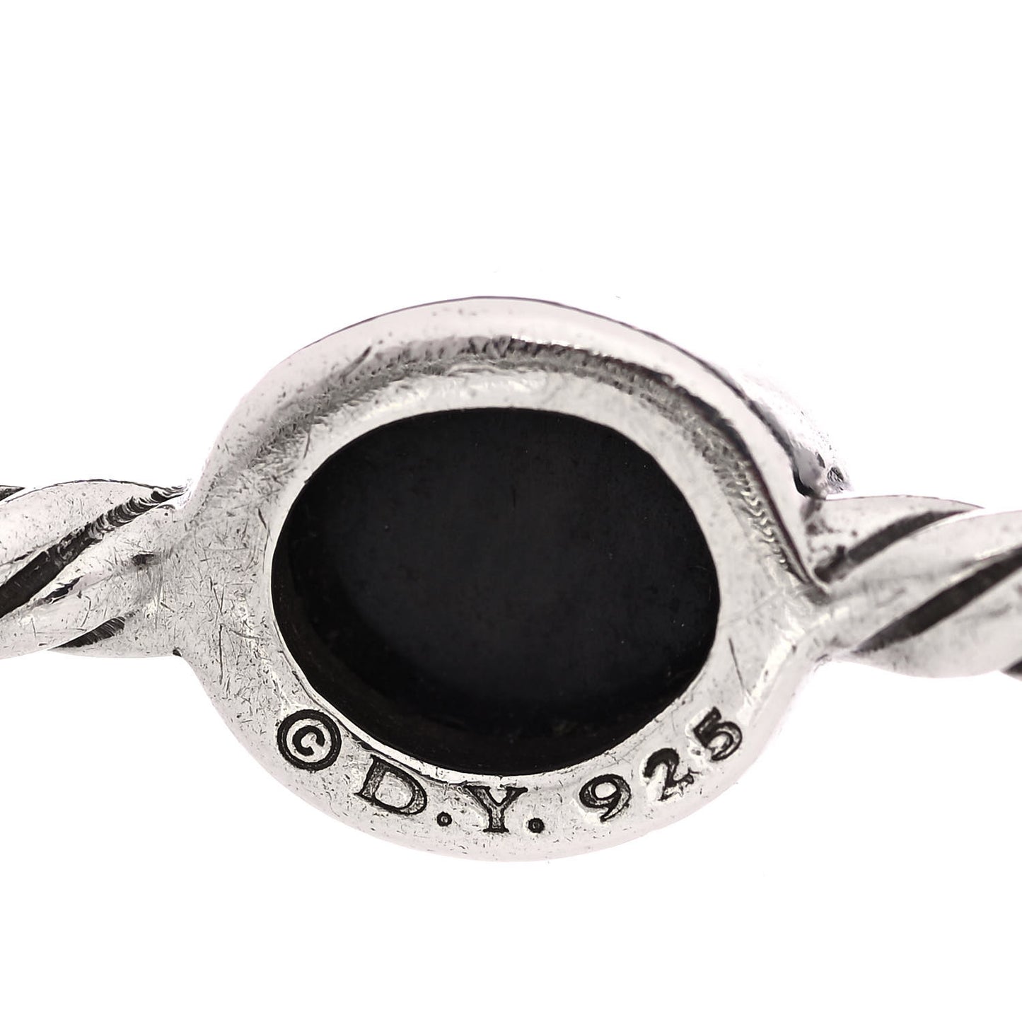 Sterling Silver Black Onyx 3mm Color Classics Four Station Bangle Bracelet