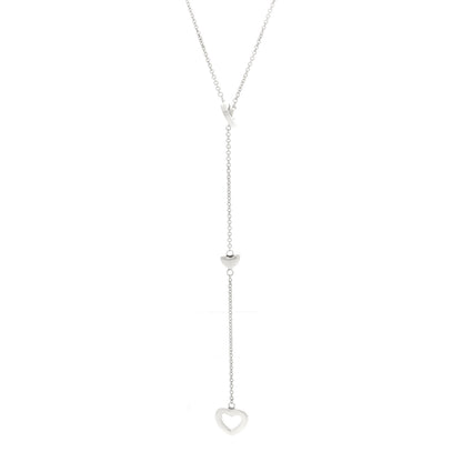 Tiffany Sterling Silver Heart Lariat Necklace 1 of 5
