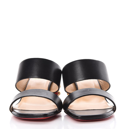 Christian Louboutin Nappa Vasa Opticat 55 Slide Sandals 36.5 Black Gold 2 of 10