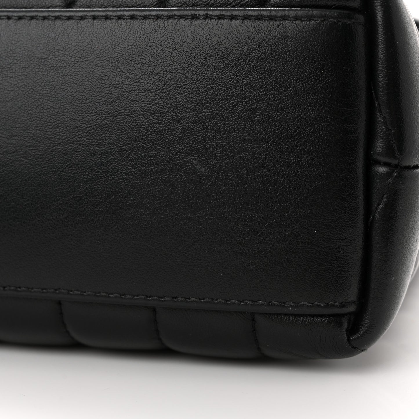 Calfskin Y Quilted Monogram Small Loulou Chain Satchel Black