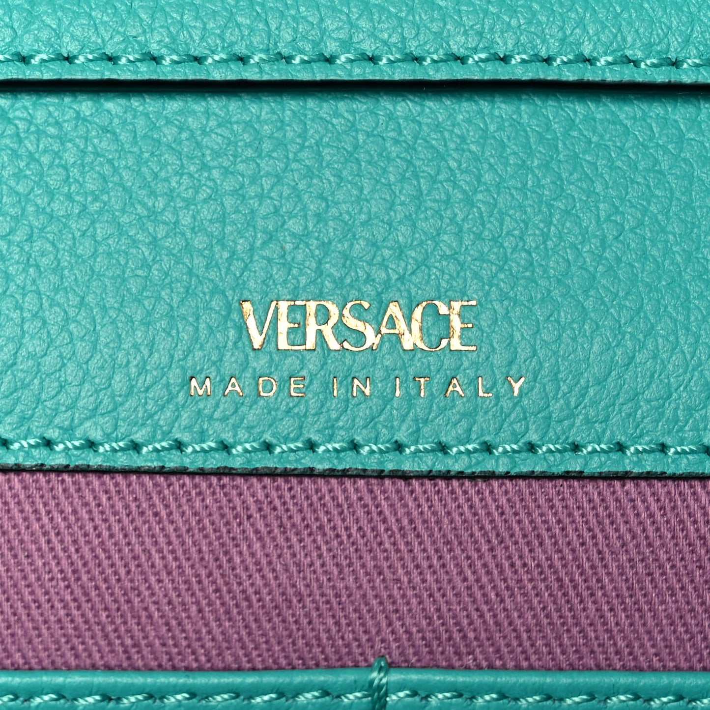 Grained Calfskin La Medusa Crossbody Bag Turquoise