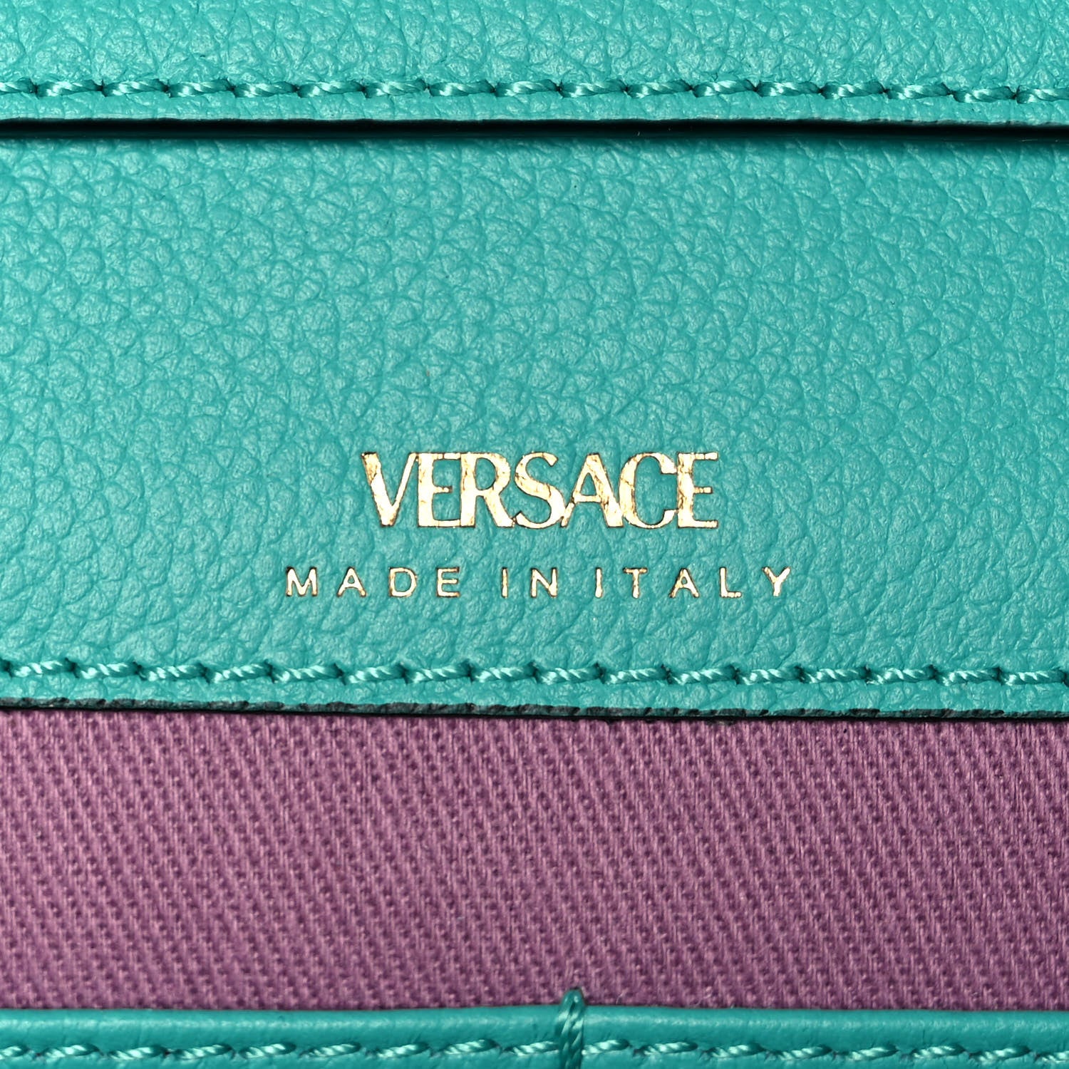 Versace Grained Calfskin La Medusa Crossbody Bag Turquoise 5 of 8