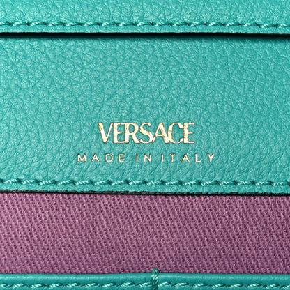 Versace Grained Calfskin La Medusa Crossbody Bag Turquoise 5 of 8