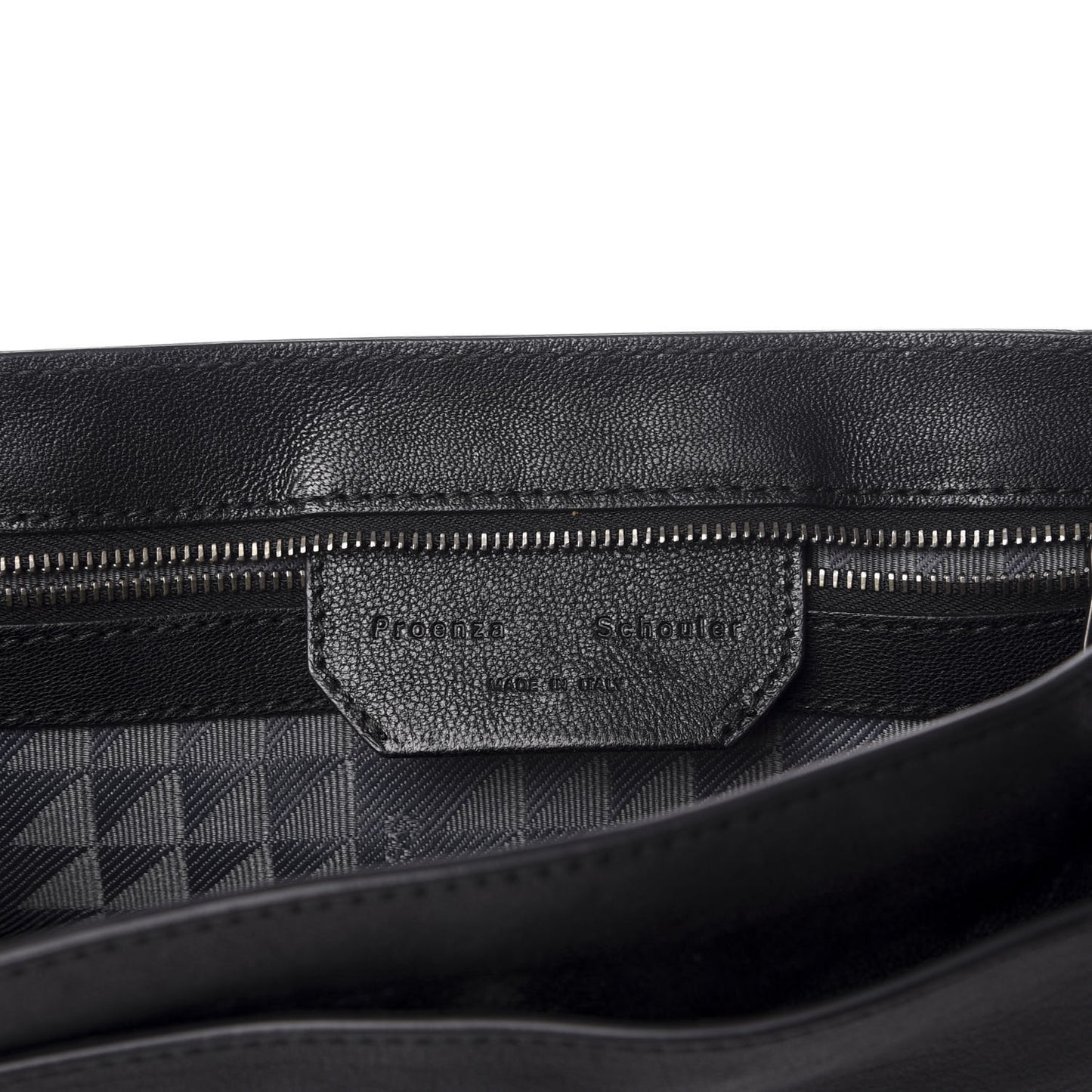 Lambskin Tiny Fringe Lux PS1 Satchel Black