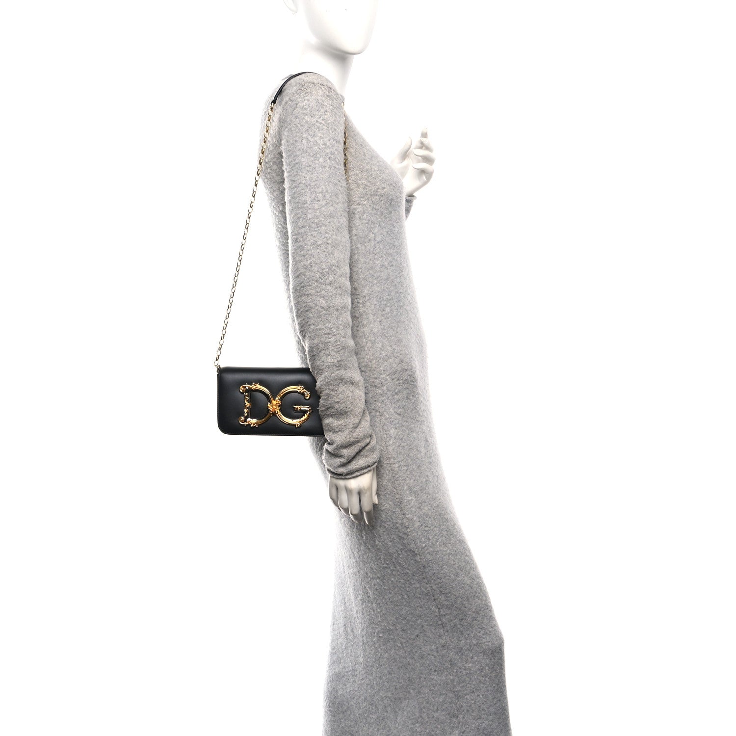 Dolce & Gabbana Nappa Mini DG Girls Shoulder Bag Black 2 of 10