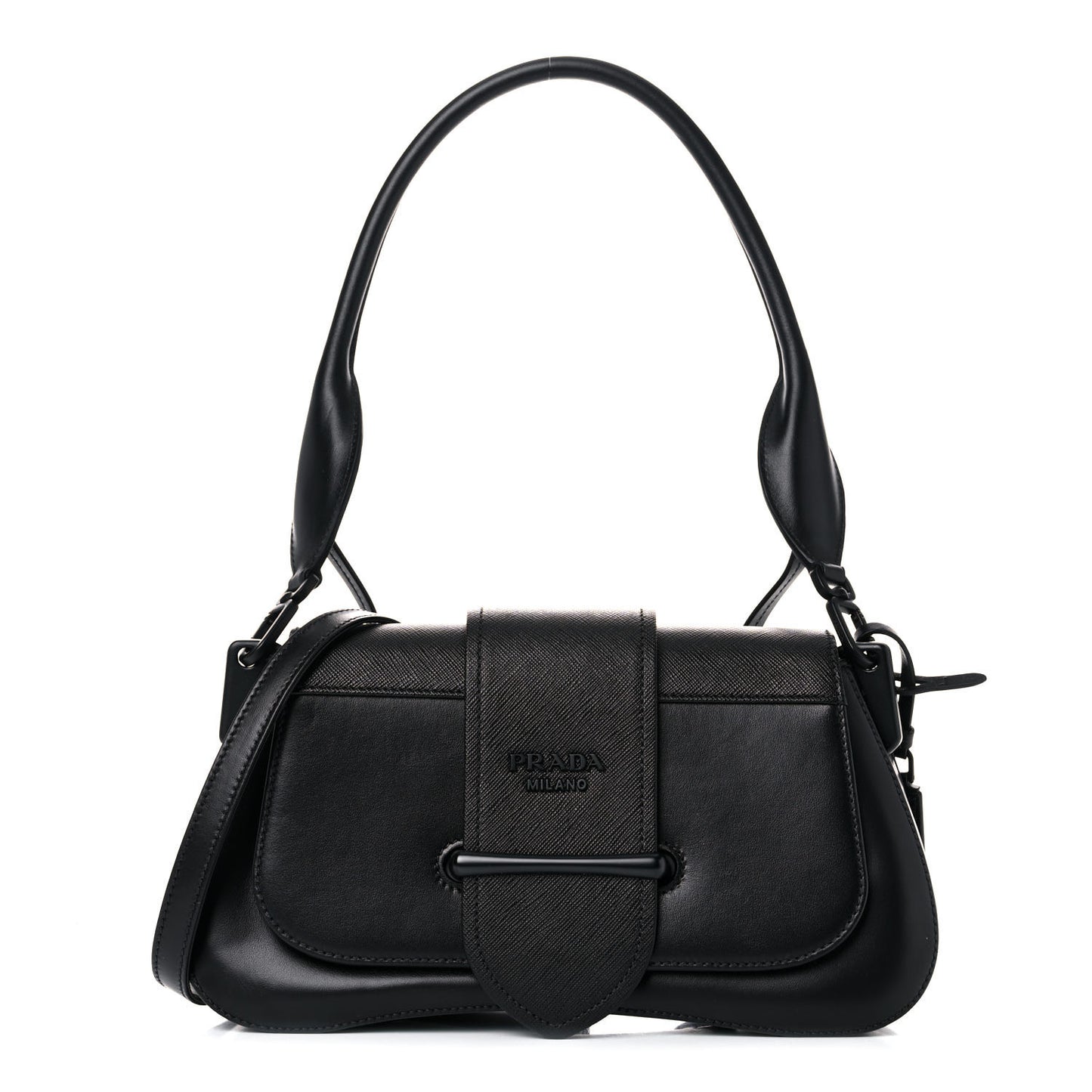 City Calfskin Sidonie Shoulder Bag Black