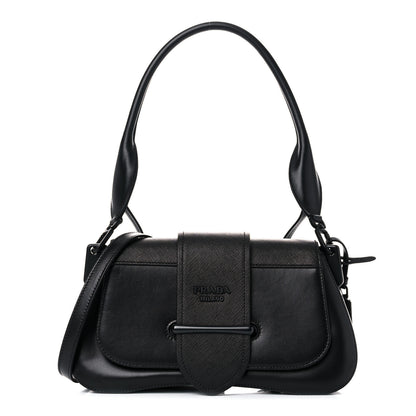Prada City Calfskin Sidonie Shoulder Bag Black 1 of 9