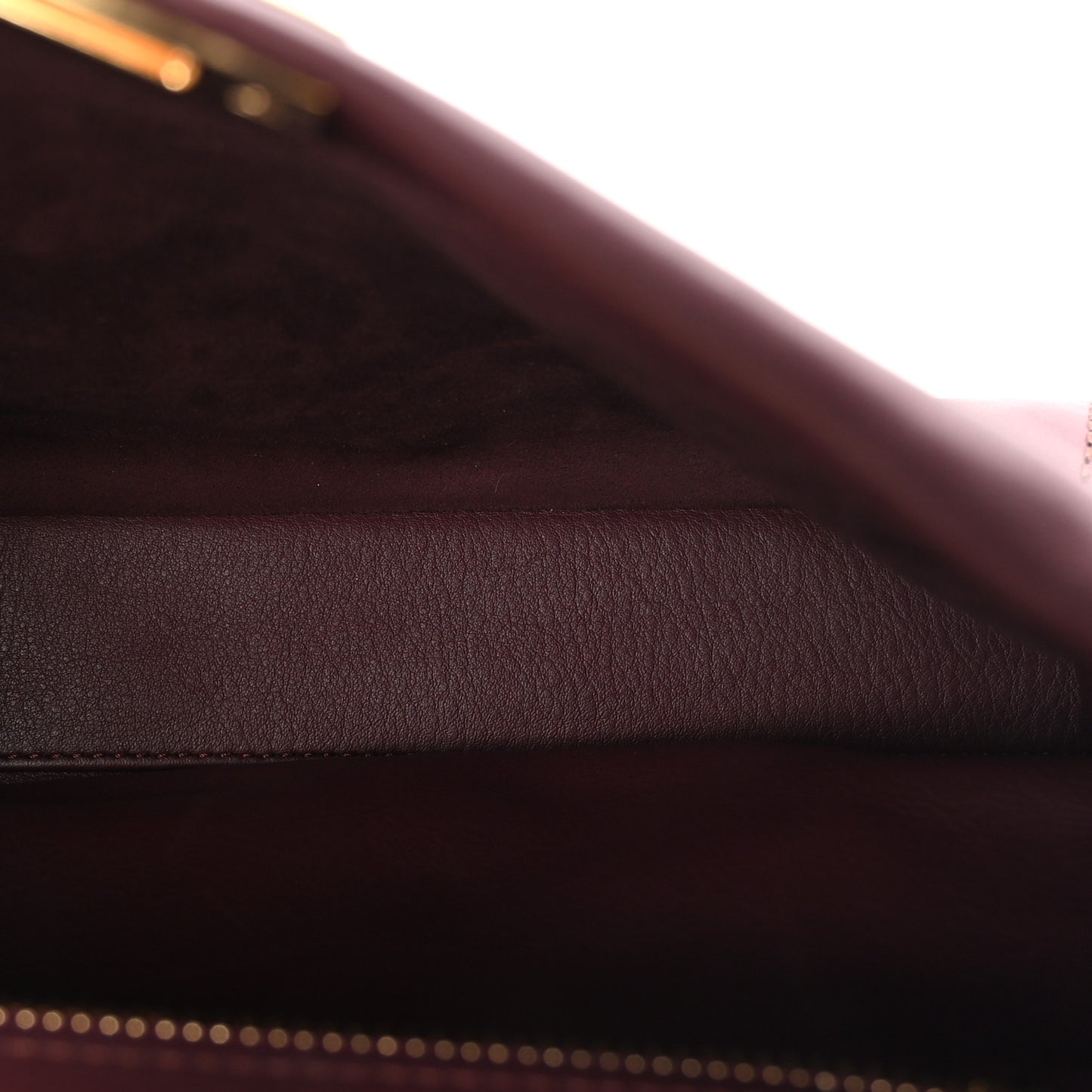 Vitello Seta Waves Bi-Color Medium Peekaboo Iconic Satchel Bordeaux Latte