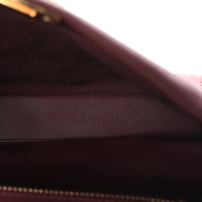 Fendi Vitello Seta Waves Bi-Color Medium Peekaboo Iconic Satchel Bordeaux Latte 5 of 9