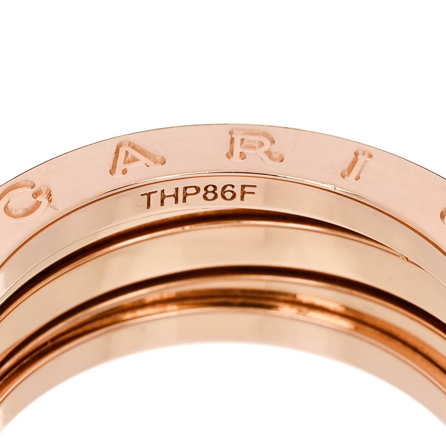 18K Rose Gold B.Zero1 Three-Band Ring 59 8.75