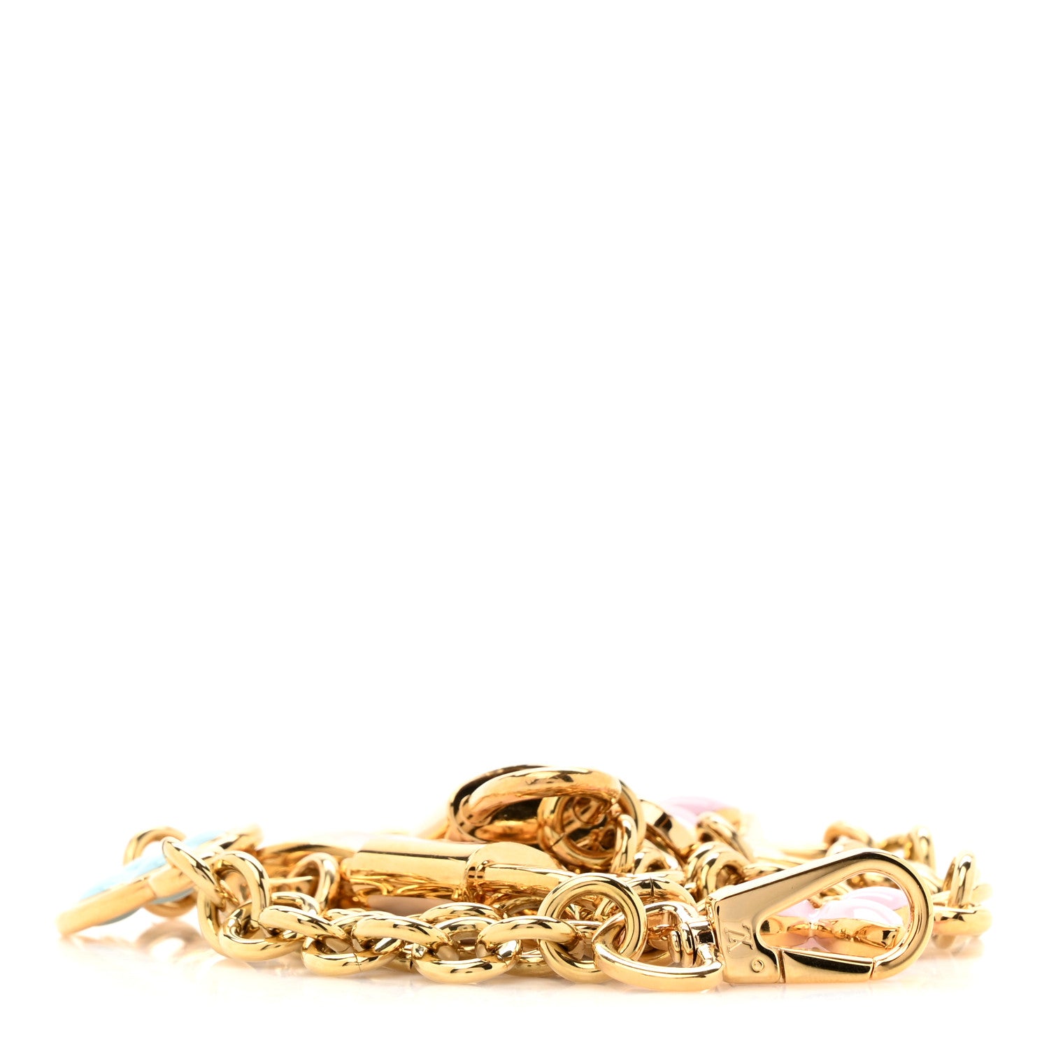 Louis Vuitton Enamel Flower Lock Capucines Chain Strap Gold Multicolor 1 of 3