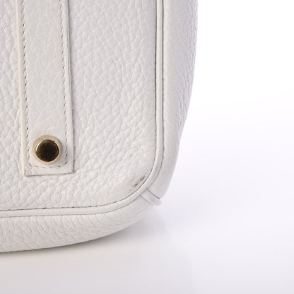 Hermes Taurillon Clemence Birkin 35 White 42 of 45