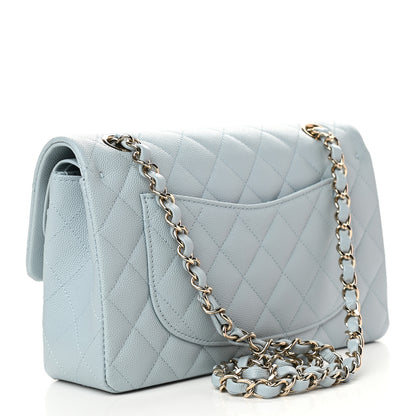 Chanel Caviar Quilted Small Double Flap Light Blue 3 of 9