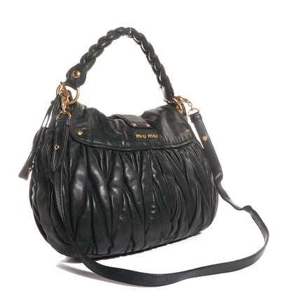 Miu Miu Nappa Matelasse Coffer Hobo Bosco 3 of 9