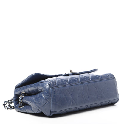 Chanel Glazed Calfskin Quilted Large Coco Soft Flap Navy 4 of 11
