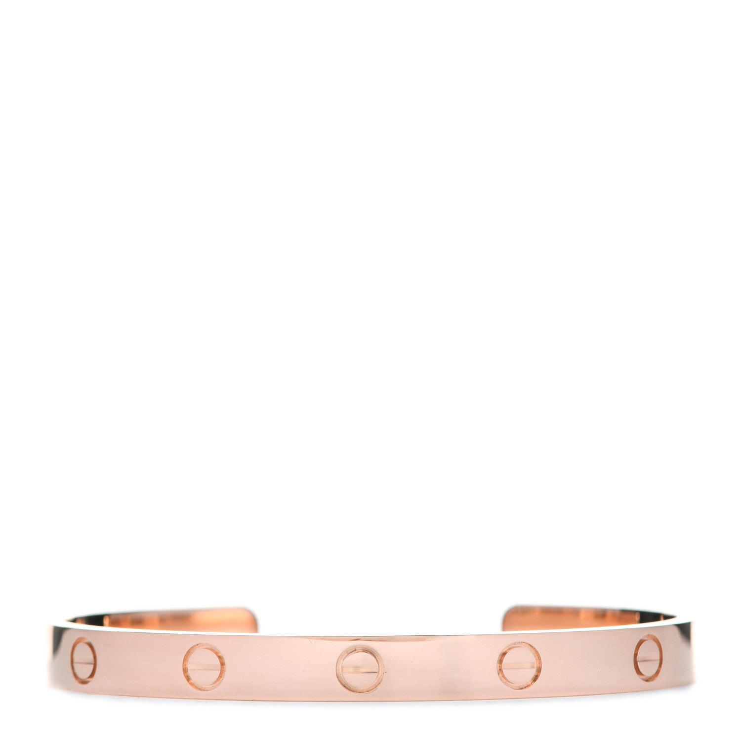 Cartier 18K Pink Gold LOVE Cuff Bracelet 18 1 of 5