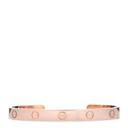 Cartier 18K Pink Gold LOVE Cuff Bracelet 18 1 of 5