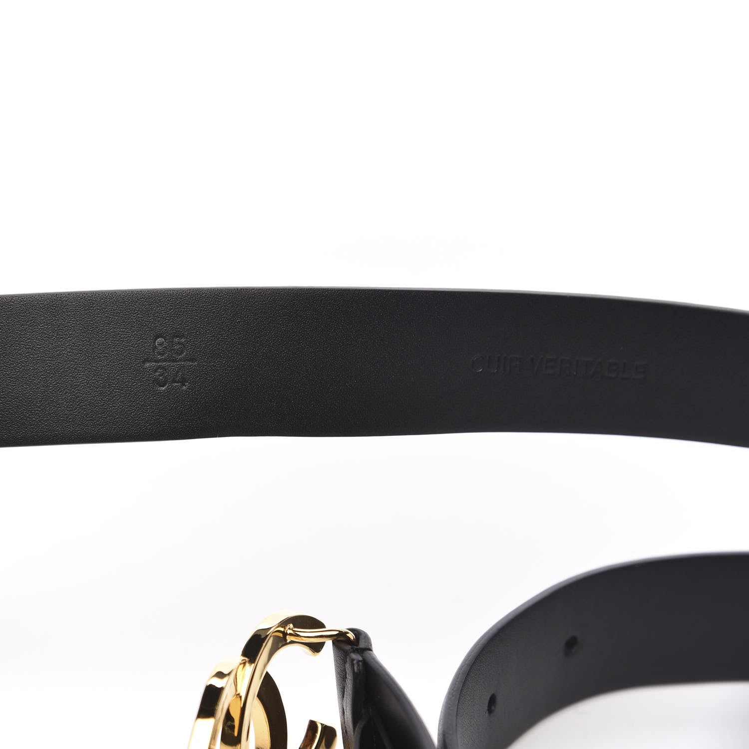 Chanel Calfskin Paris Button CC Belt 85 34 Black 5 of 6