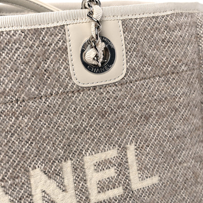 Chanel Mixed Fibers Small Deauville Tote Light Grey 13 of 14