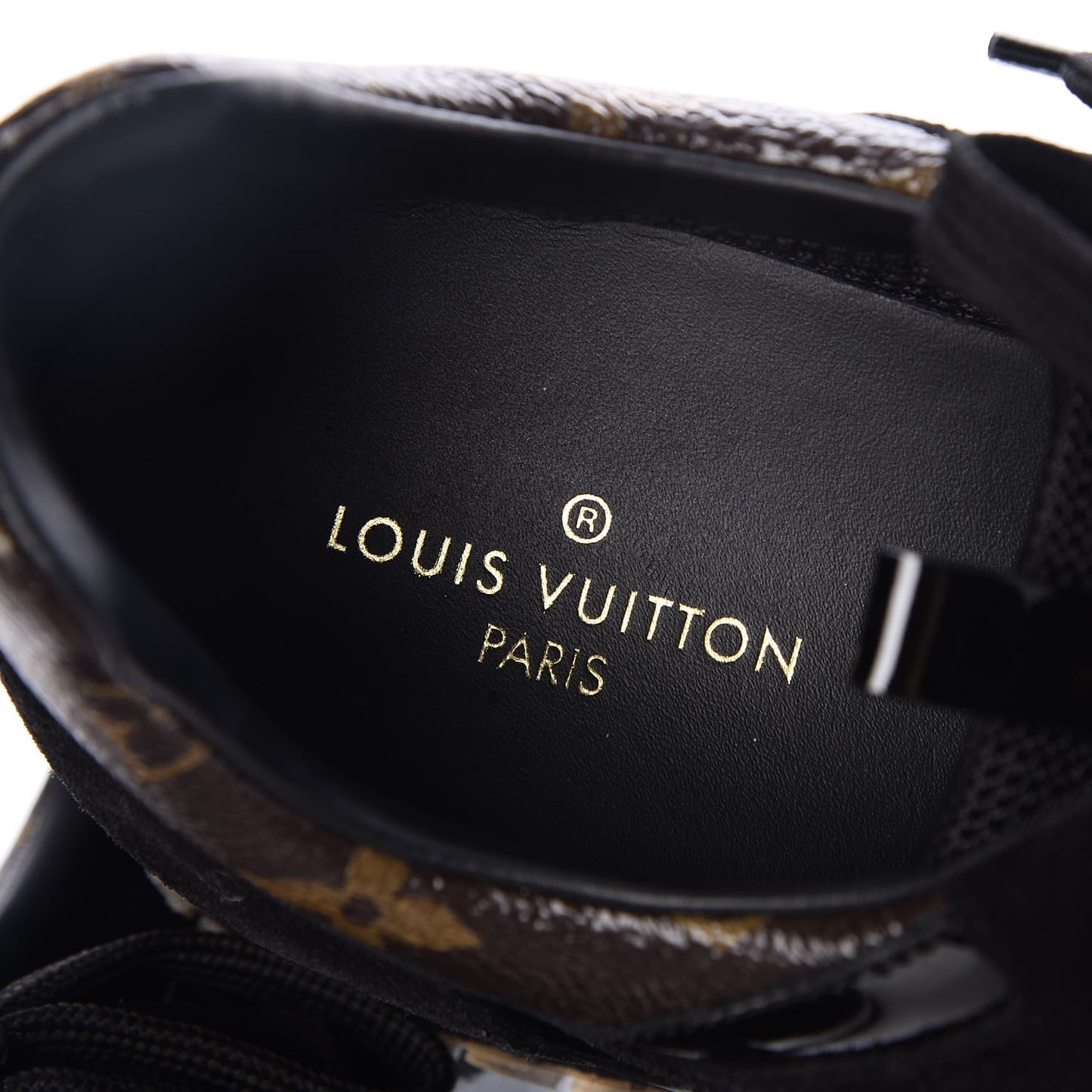 Suede Monogram Run Away Sneakers 39 Black