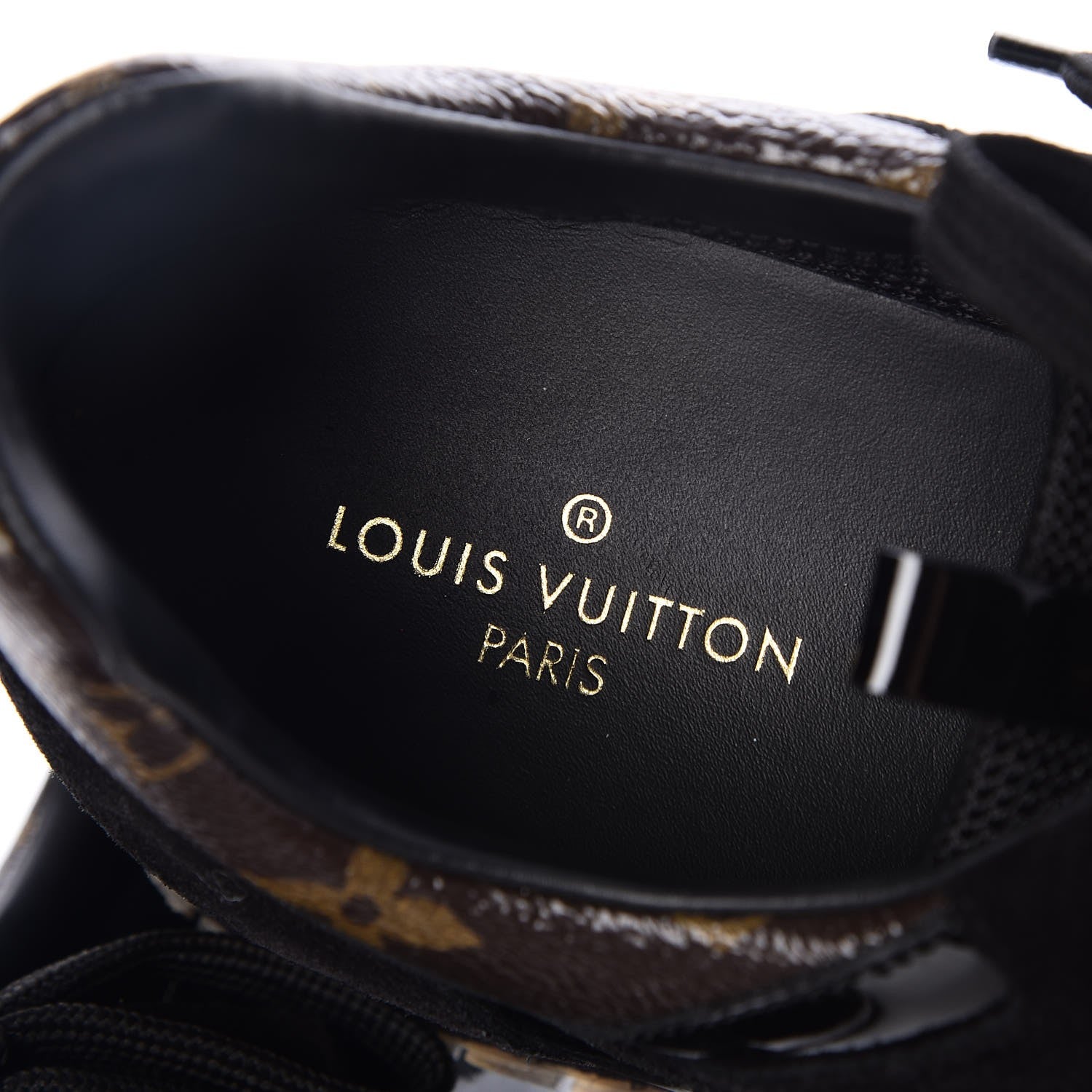 Louis Vuitton Suede Monogram Run Away Sneakers 39 Black 6 of 7