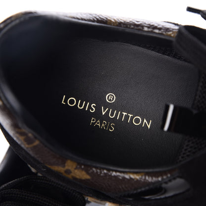 Louis Vuitton Suede Monogram Run Away Sneakers 39 Black 6 of 7