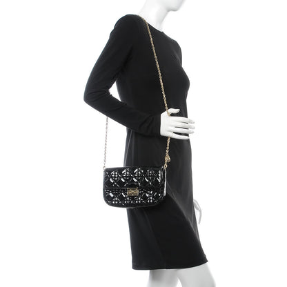 Christian Dior Patent Cannage Miss Dior Promenade Pouch Black 2 of 8