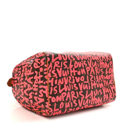 Louis Vuitton Monogram Graffiti Speedy 30 Fuchsia 4 of 11