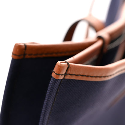 Salvatore Ferragamo Canvas 1927 Signature Tote Navy Brown 11 of 12