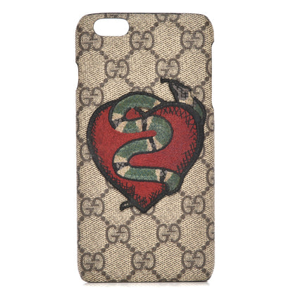 Gucci GG Supreme Monogram Kingsnake Heart Iphone 6 Plus Case 1 of 6