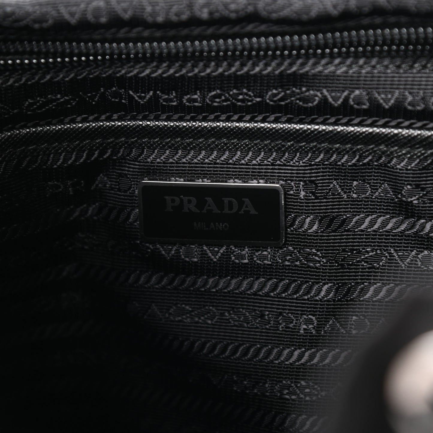 Tessuto Nylon Saffiano Vela Backpack Black