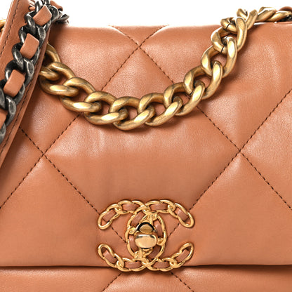 Chanel Lambskin Quilted Medium Chanel 19 Flap Brown 8 of 10