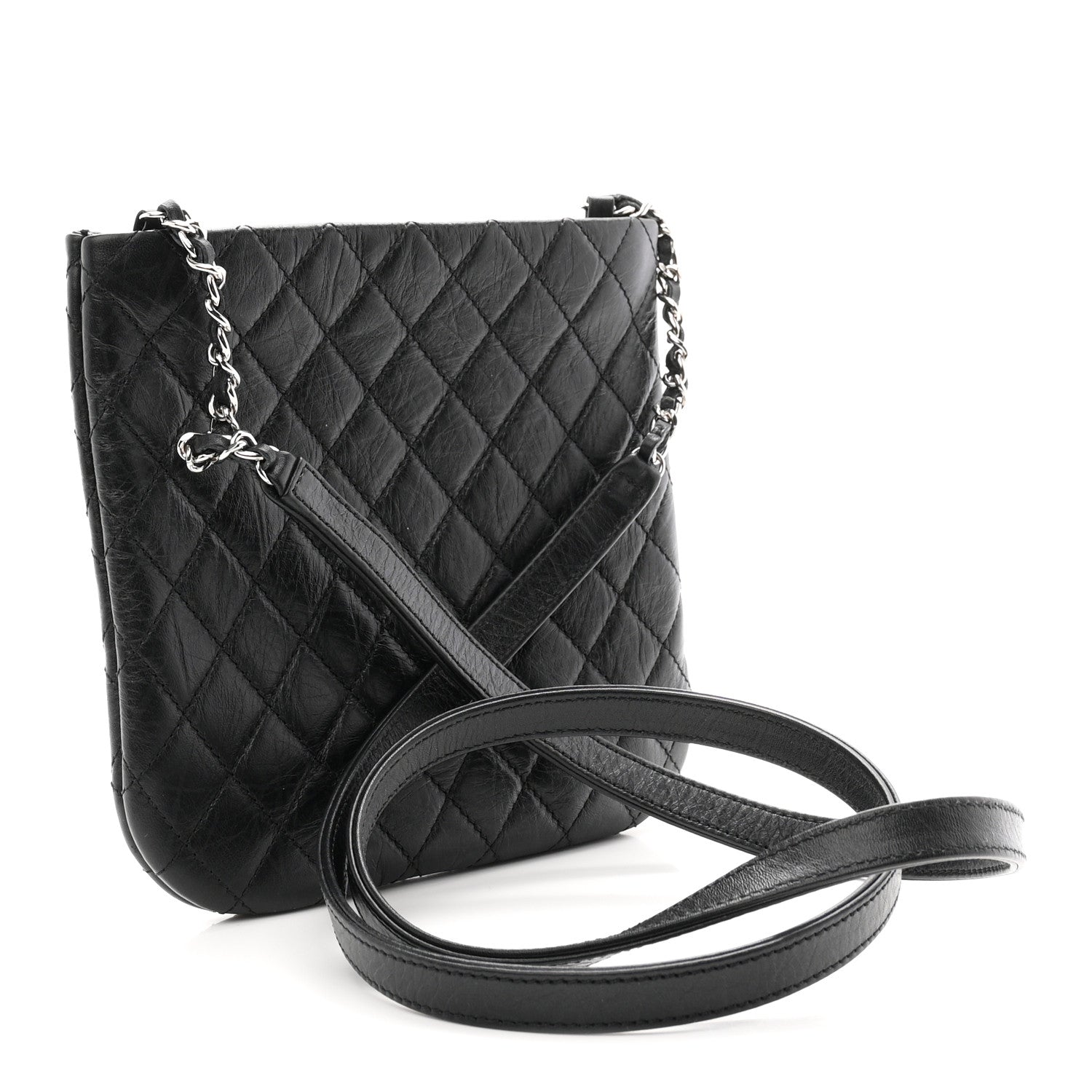 Chanel Aged Calfskin Quilted Crossbody Bag Black 3 of 10