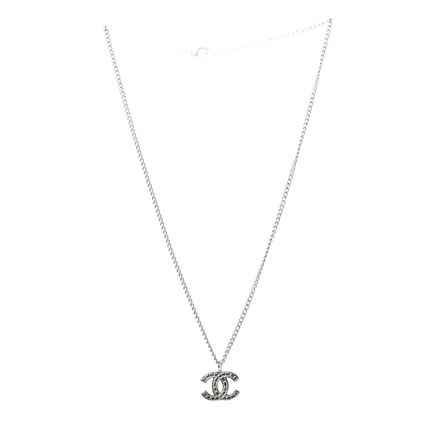 Chanel CC Necklace Silver 4 of 5