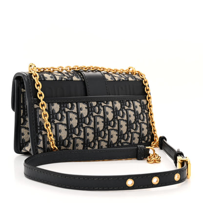 Christian Dior Oblique 30 Montaigne East West Chain Flap Bag Blue 3 of 11