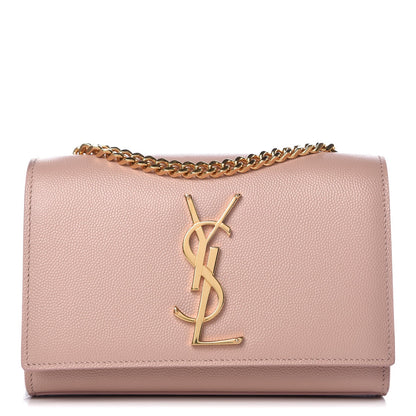 Saint Laurent Grain De Poudre Small Monogram Kate Satchel Pale Blush 1 of 15