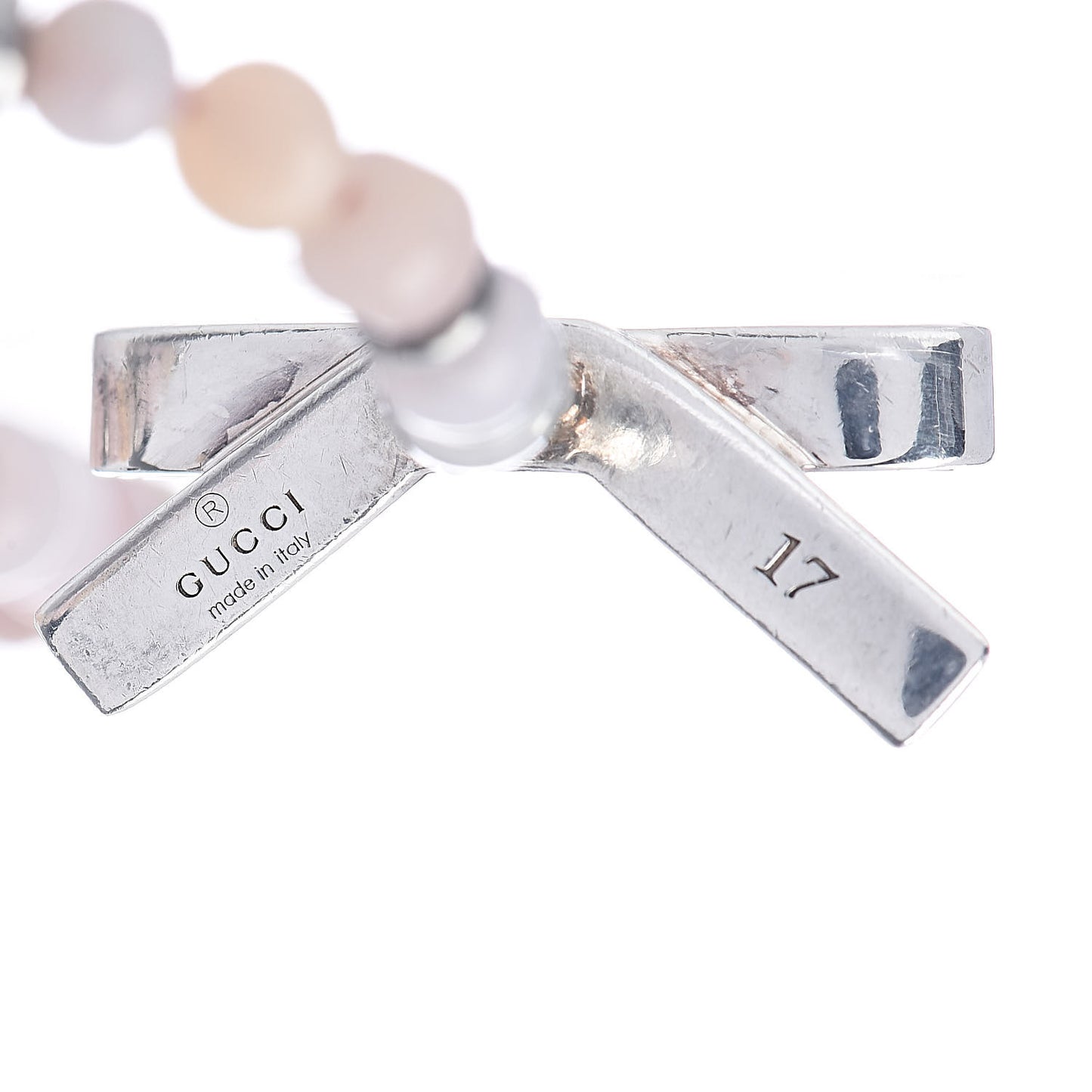 Sterling Silver Opal Bead Bow Bracelet