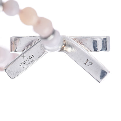 Gucci Sterling Silver Opal Bead Bow Bracelet 4 of 4
