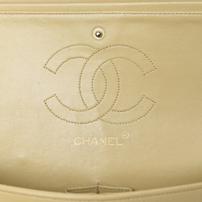 Chanel Lambskin Quilted Medium Double Flap Beige 10 of 14